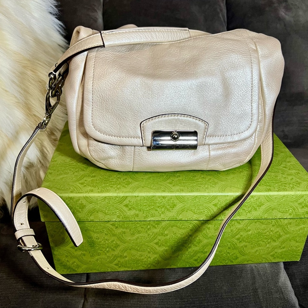 Coach Ivory Leather Kristin Hobo